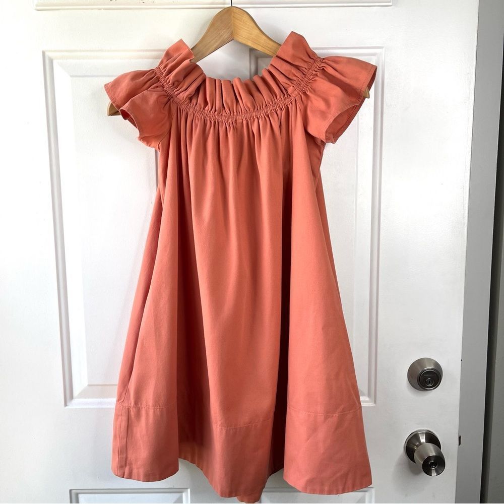 Free People Off the Shoulder Sophie Orange Neutral Dress Size XS - Picture 7 of 9